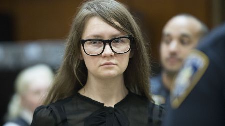 Anna Sorokin aka Anna Delvy in court, her story inspired the drama 'Inventing Anna'