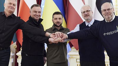Les dirigeants européens et le président ukrainien