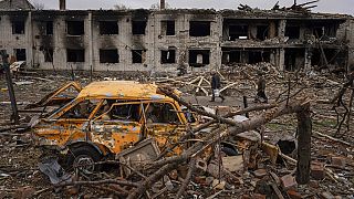 Destruição em Chernihiv, Ucrânia