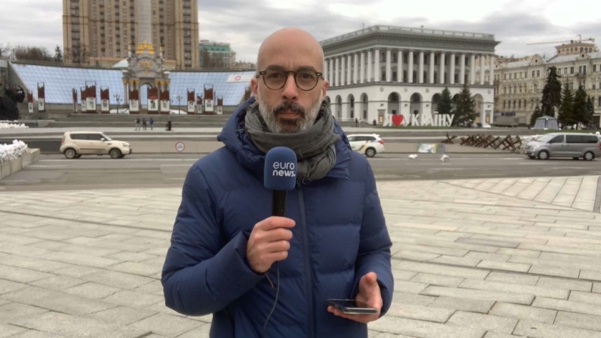 El periodista Sérgio Ferreira de Almeida, en Kiev, Ucrania para Euronews.