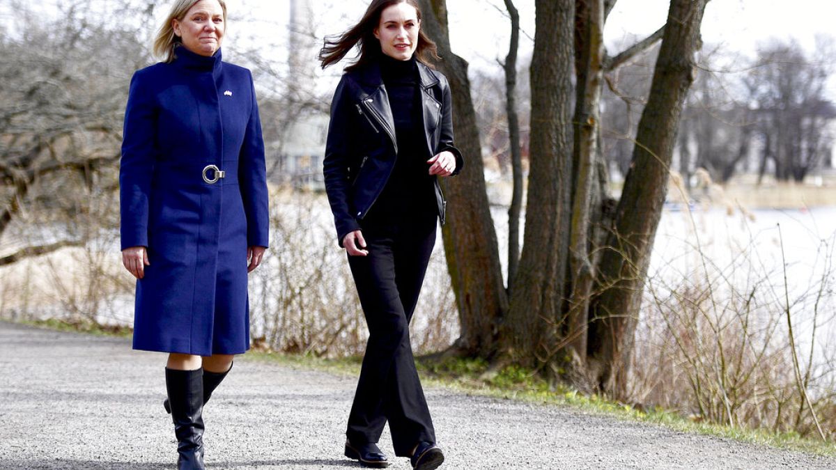 Primeira-ministra sueca Magdalena Andersson recebe homóloga finlandesa Sanna Marin em Estocolmo
