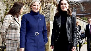 Magdalena Andersson e Sanna Marina: le due premier. (Stoccolma, 13.4.2022)