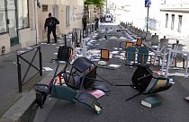 Ruas de Paris após protestos dos estudantes