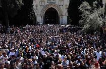 Prayers at Al-Aqsa Mosque hours after clashes