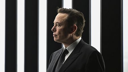 Elon Musk, Tesla CEO, attends the opening of the Tesla factory Berlin Brandenburg in Gruenheide, Germany, March 22, 2022.