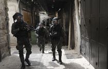 Израильская полиция в Старом Городе, Иерусалим, 17 апреля 2022