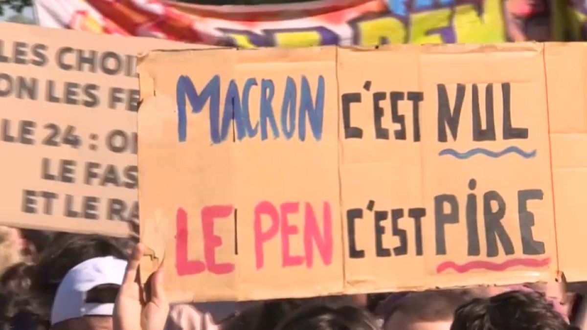 Manifestation dans l'entre deux tours à Paris