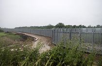 Greek authorities have installed a steel border wall along the Evros river.