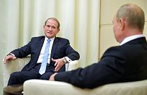 Viktor Medvedchuk au côté de Vladimir Poutine à Moscou (6 octobre 2020)