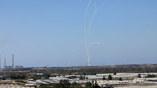 صورة أرشيفية لصاروخ تم إطلاقه من غزة
