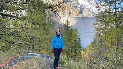 Euronews Travel journalist Hannah Brown at Mauvoisin Dam Euronews Travel journalist Hannah Brown at Mauvoisin Dam