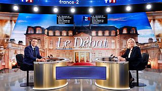 Macron y Le Pen en el debate