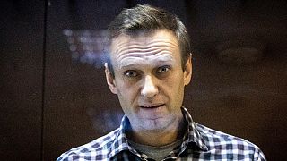 Alexander Navalnij a bíróságon Moszkvában, 2021. február 20-án