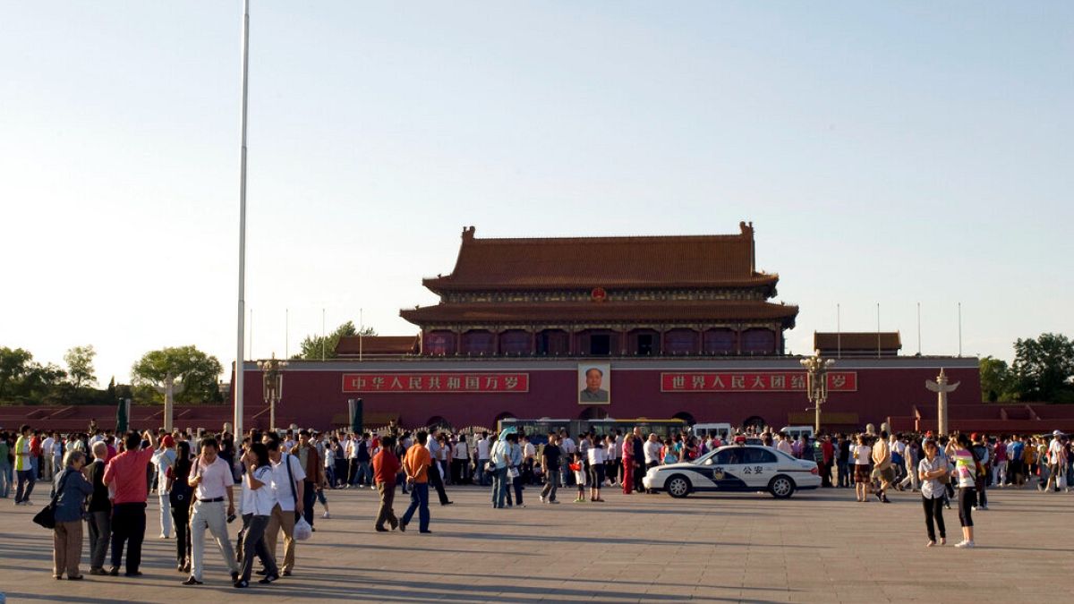 Çin'in başkenti Pekin'deki Tiananmen Meydanı