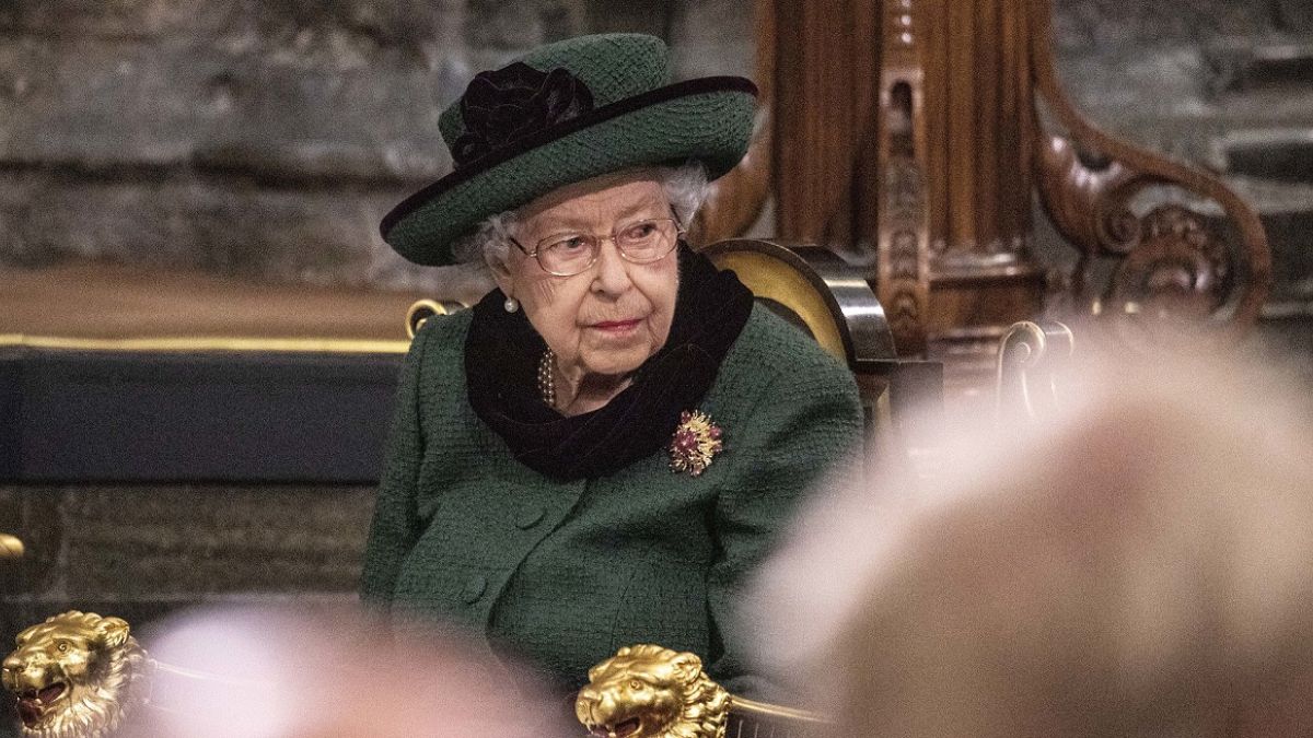 Die britische Königin bei der Feierstunde in Gedenken an ihren verstorbenen Gatten (Aufnahme vom 29. März 22)