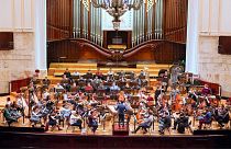 The Kyiv Symphony Orchestra are preparing to embark on their European tour, performing for the first time since Russia's invasion of Ukraine