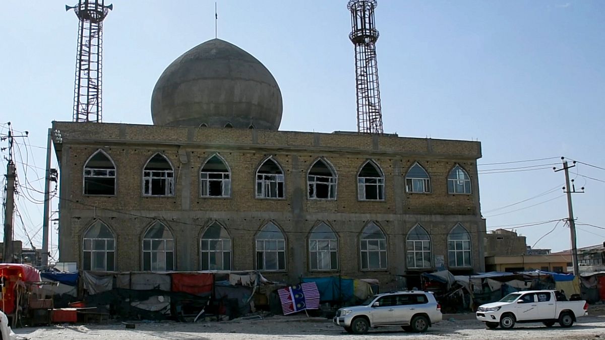 A megtámadott siíta mecset Afganisztánban 2022. április 21-én