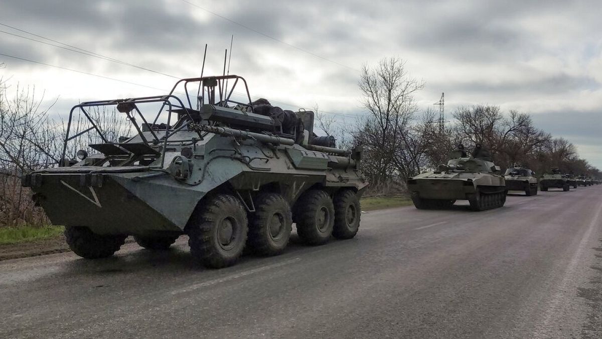 Orosz katonai konvoj Ukrajnában