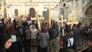 Pâques orthodoxe à Jérusalem le 22 avril 2022