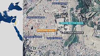 La mappa della Spianata delle Moschee, a Gerusalemme.
