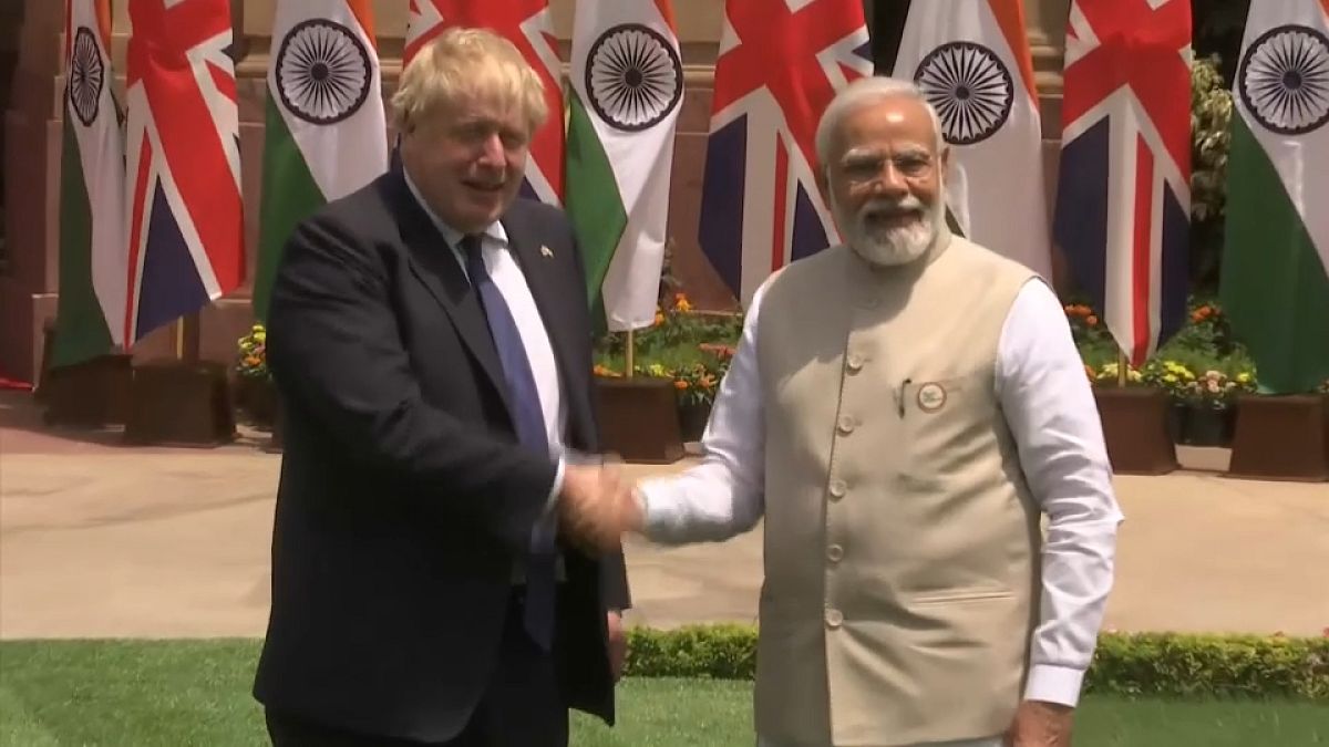 Boris Johnson encontrou-se com Narendra Modi