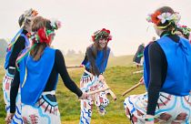Boss Morris dance group perform a traditional Morris dance, with a modern twist