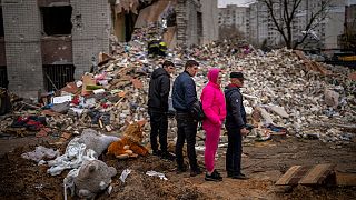O rasto de destruição alterou a paisagem na Ucrânia