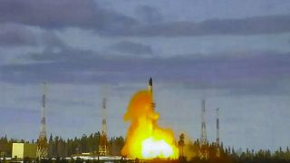 A Szarmat interkontinentális ballisztikus rakéta tesztje