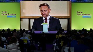 FDP-Chef Christian Lindner - per Videoschalte aus den USA