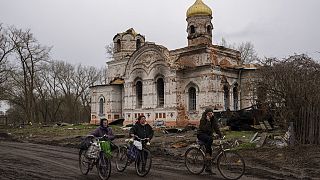 elpusztított ukrajnai templom