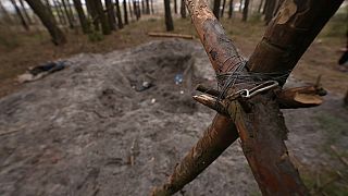 Mass grave in Irpin