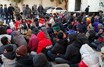 مهاجرون تمّ اعتراضهم بمصراتة-ليبيا