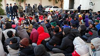 مهاجرون تمّ اعتراضهم بمصراتة-ليبيا