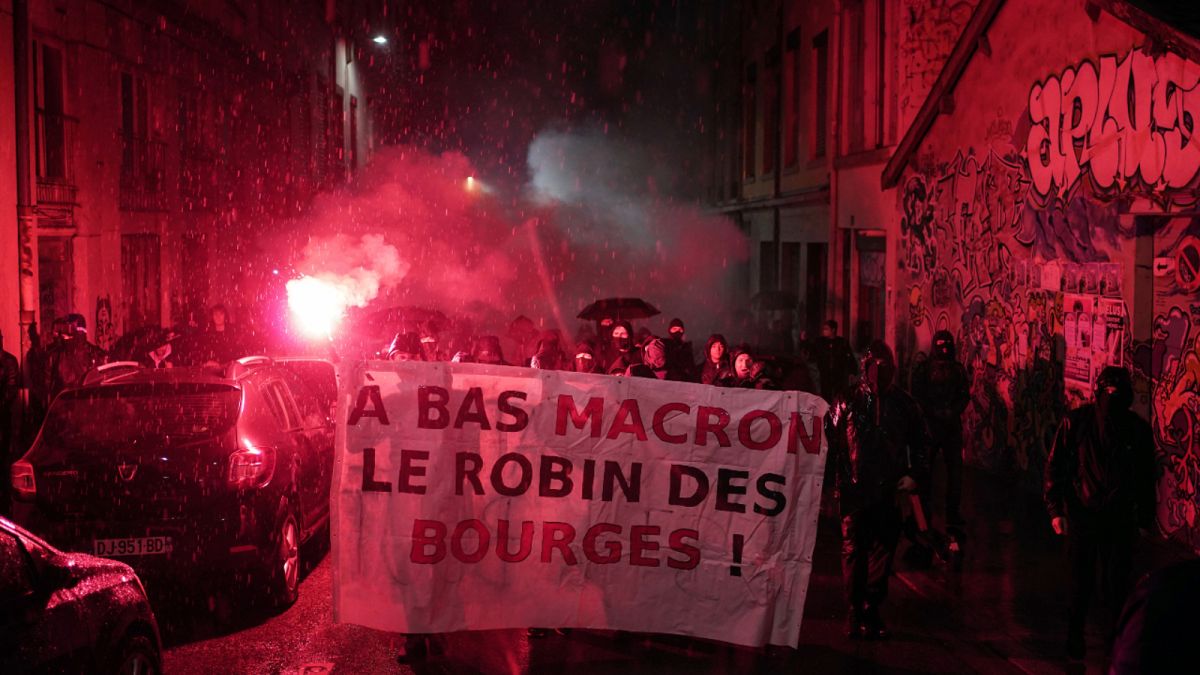 مظاهرة مناهضة للرئيس الفرنسي إيمانويل ماكرون