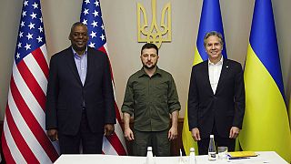 ABD Dışişleri Bakanı Anthony Blinken ve Savunma Bakanı Lloyd Austin’in Kiev'de Ukrayna Devlet Başkanı Vladimir Zelenskiy ile görüştü.