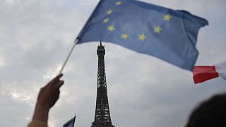 Les partisans d'Emmanuel Macron rassemblés à Paris, le 24/04/2022
