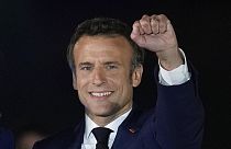 Macron celebra su victoria en las presidenciales