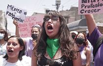 Марш протеста против бездействия властей перед ростом насилия в отношении мексиканских женщин, Мехико, 24 апреля 2022 г.