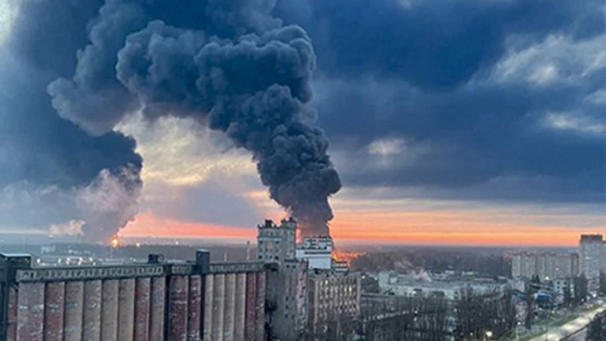 Incêndio em Bryansk, na Rússia