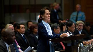 زعيمة ميانمار أونغ سان سو كي-محكمة العدل الدولية في لاهاي-هولندا، 11 ديسمبر 2019