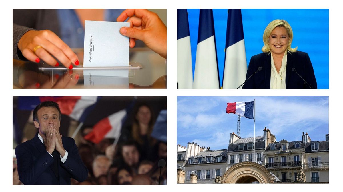Photos diverses du second tour de la présidentielle française, le 24/04/2022