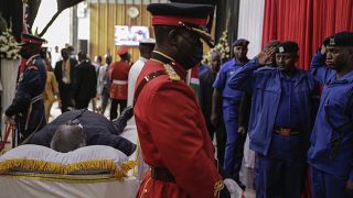 Mwai Kibaki's body lies in state in Nairobi