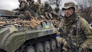 جندي أوكراني ، كييف، أوكرانيا ، السبت 2 أبريل 2022.