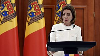 Η πρόεδρος της Μολδαβίας, Μάγια Σάντου