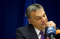 El primer ministro húngaro, Viktor Orban,durante una rueda de prensa en una cumbre de la UE en Bruselas