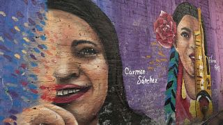 Mural de la Fundación Carmen Sánchez de ayuda a las supervivientes de ataques con ácido