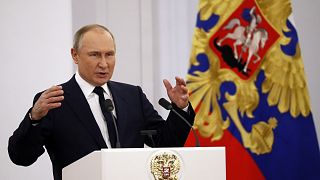 Az orosz elnök beszédet mond a Kremlben