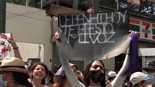 Manifestación en México tras la aparición del cadáver de Debanhi Escobar