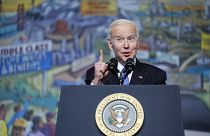 Joe Biden amerikai elnök a gazdasági kihívásokról beszél 2022. április 6-án