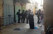 Israeli police force Palestinians from al-Aqsa compound